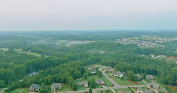 Panoramic View Height Landscape Boiling Springs Town the Sleeping Area of American Small Town in