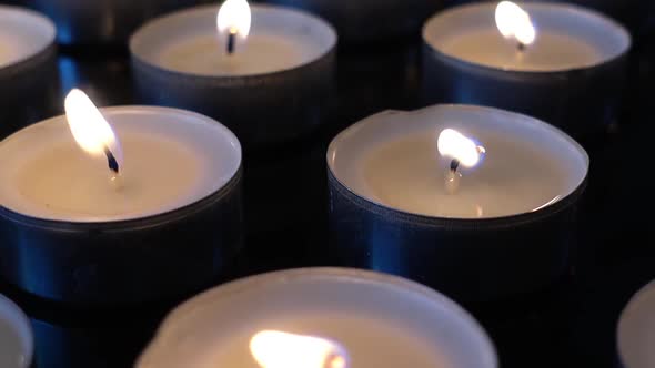 Candles on a Black Background