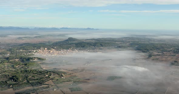 Morning Landscapes of Mallorca Aerial Shot