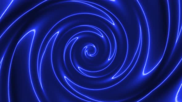 Abstract Blue Color Neon Twirl Motion Animated Background