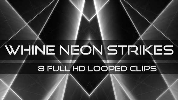 White Neon Strikes VJ Loop