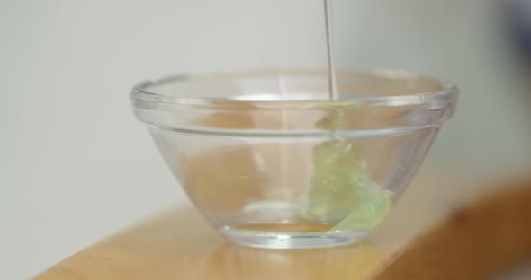 Cosmetology Aloe Cream Is Poured Into A Vessel