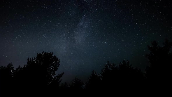 Milky Way Galaxy Time Lapse and Dawn
