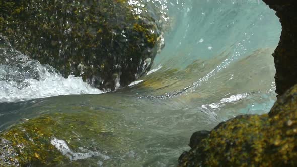 Waves Rolled Through Coastal Cliffs