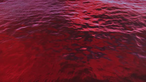 2k Red Ruby Waves In The Ocean