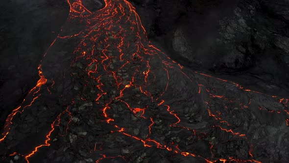 Fagradalsfjall volcano erupting in Iceland