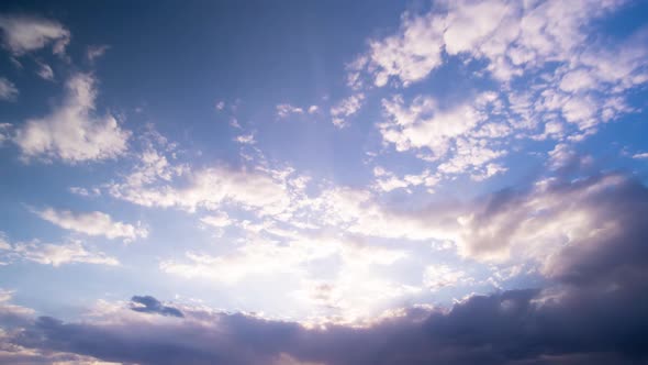 Timelapse of a Beautiful Sky at Sunset