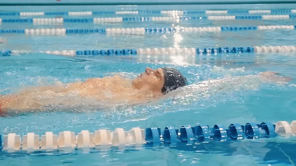 Professional Swimmer in the Pool