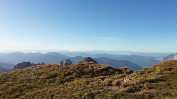 Above mountains peak in julian alps,Mangart,Triglav National Park