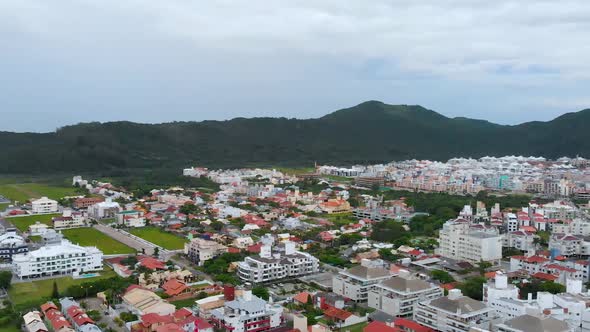 Hills, Buildings, Praia dos Ingleses beach (Florianopolis Santa Catarina Brazil)