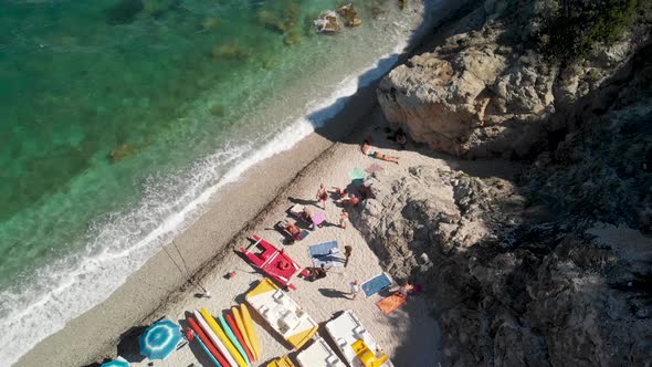 Beautiful Aerial View of Sansone Beach Elba Island