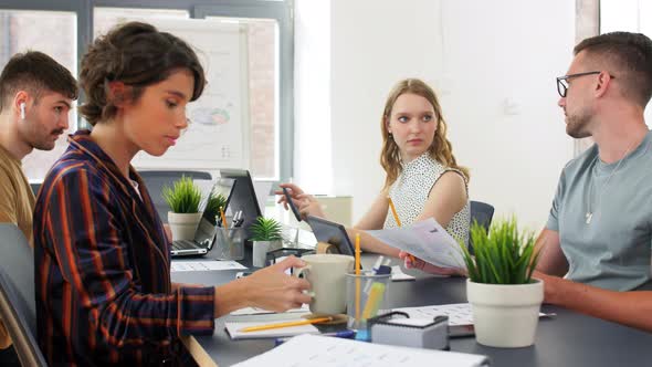 Business Team or Startuppers Working at Office