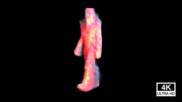 Walking Lava Fire Man