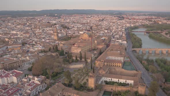 Aerial shot of the historical centre