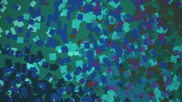 Abstract lo fi Blue Green Squares Background Animation. Pointillistic Effect. alt