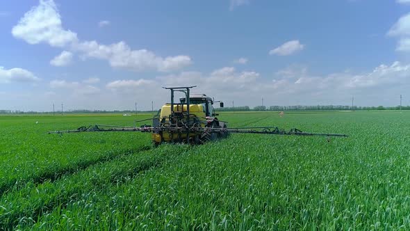 Agricultural Industry.Treatment of Plants in the Fields by Spraying