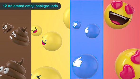 12 Falling Emoji Backgrounds