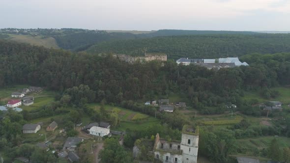 Buildings and hills