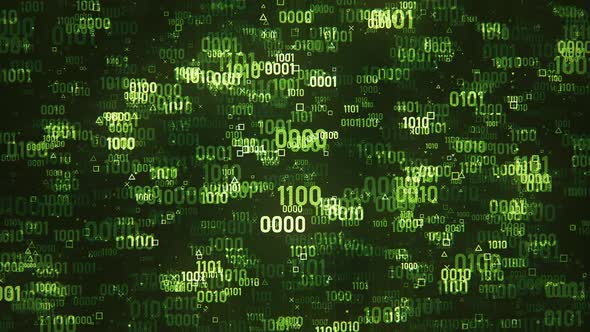 Green Digital Binary Code