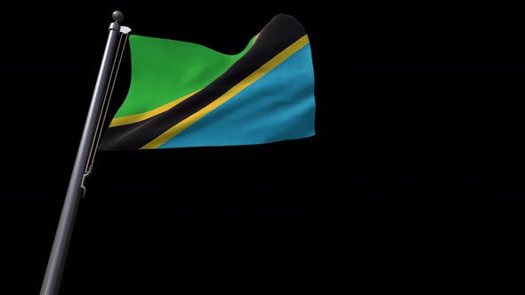 Tanzania Flag With Alpha Channel  4K