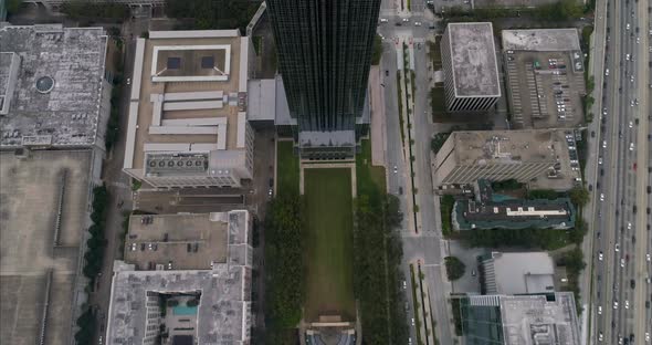 This video is about a birds eye view of the Williams Tower and Galleria Mall area in Houston, Texas.