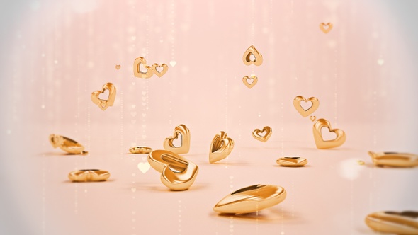 Valentine Background Golden