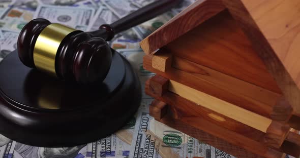 Judge Hammer with Concept for Court Bankruptcy Taxes Mortgage the Court Imposed an Arrest to the