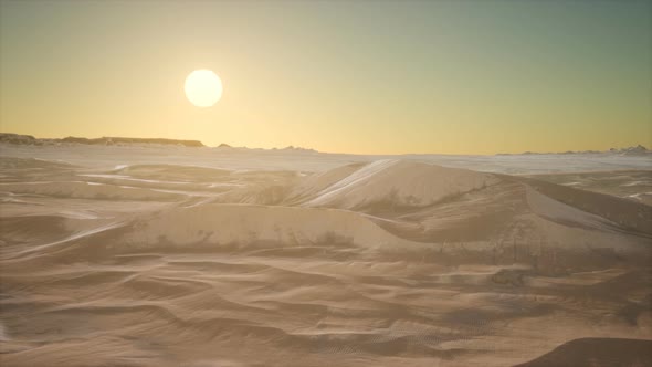 Red Sand Desert Dunes at Sunset