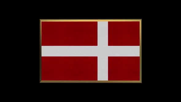 Denmark 3D Flag