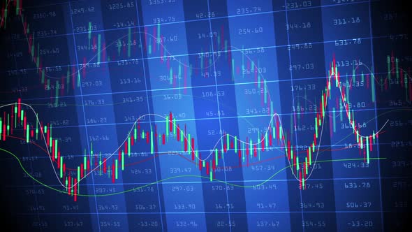 Background Of K Line Stock Price Change In Business Financial Technology Stock Market