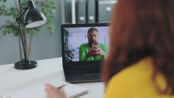 Colleagues Having Video Chat