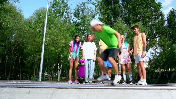 Skaters at the skatepark