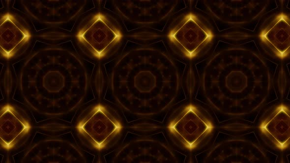 Dark Gold Kaleidoscope Loop 4K 15