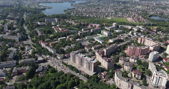 Ukraine City Rivne. Aerial Shot