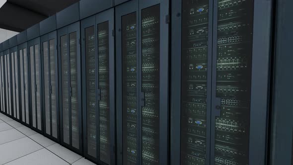 Artificial Intelligence Big Data Cloud Computing Server Room