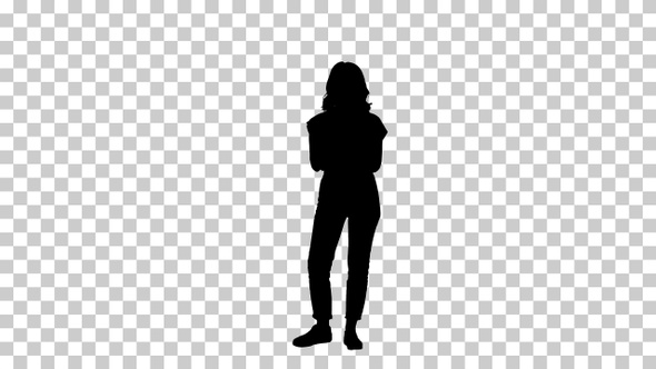 Silhouette girl, Alpha Channel alt