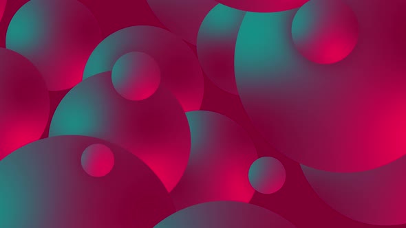 Red to blue gradient background with abstract shapes, graphic backdrop