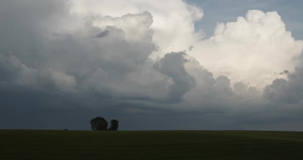 Storm Clouds In The Field