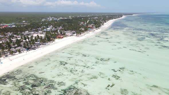 Shore of Zanzibar Island Tanzania at Low Tide