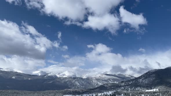 Time Lapse of clouds above the Rocky Mountains