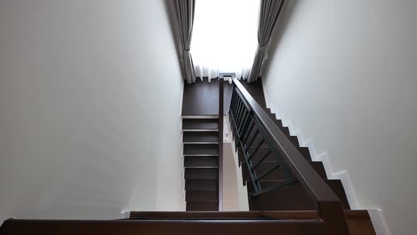 Elegant Black Wooden Home Staircase