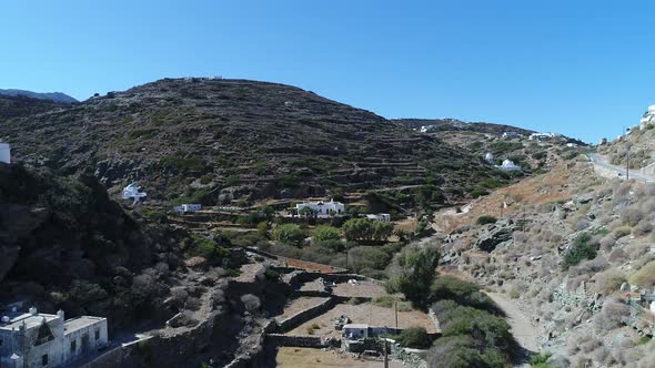 Village of Seralia on the island of Sifnos in the Cyclades in Greece