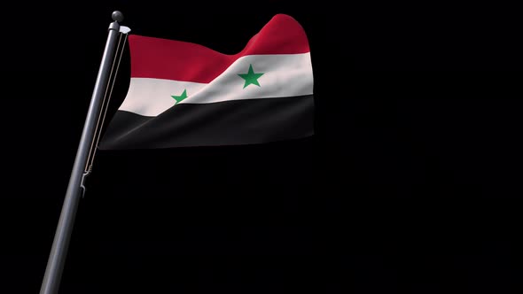 Syria Flag With Alpha Channel  4K