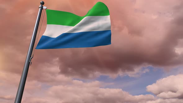 Sierra Leone Flag 4 K