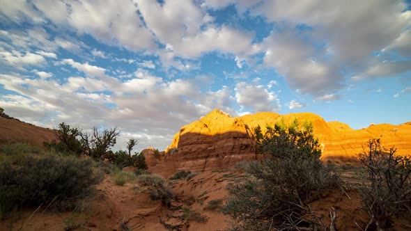 Time lapse of the sunset in the Escalante Utah desert