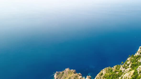 Capri Mountains and Sea in Summer Season