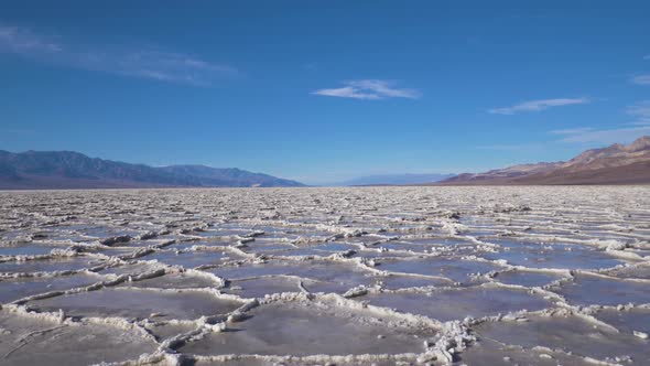 Badwater Basin at Sunny Day. Death Valley National Park. California, USA