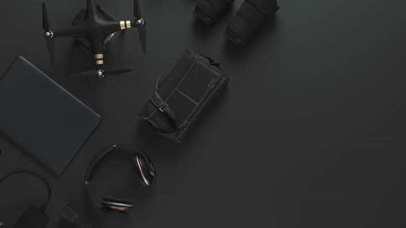 Photographer Gadgets Top View alt
