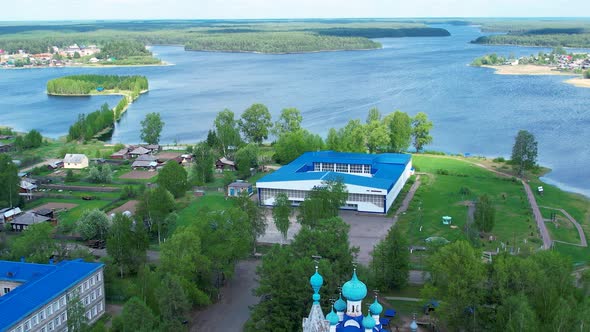 Flying Over a Russian Village on a Drone