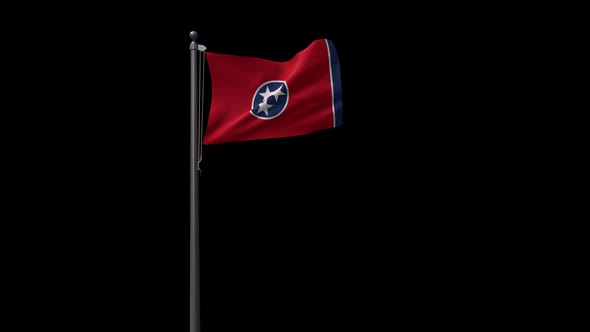 State Flag Of Tennessee With Alpha 4K